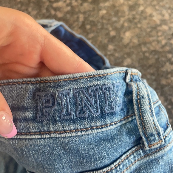 pink victoria’s secret jean shorts size 6 - Picture 3 of 4